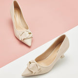    Elegant-white-pumps-with-C-shaped-buckle-detailing_-adding-a-touch-of-sophistication-and-style