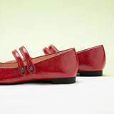    Eye-catching-red-double-strap-flats-perfect-for-making-a-confident-fashion-statement.