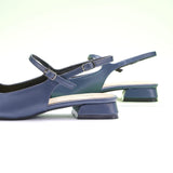 スクエアトゥ スリングバックフラットシューズ (フェリシア)(SALE)（EU）