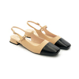 Square-Toe Slingback Flats (Felicia)