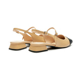 Square-Toe Slingback Flats (Felicia)