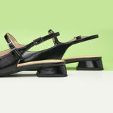 Square-Toe Slingback Flats (Felicia)