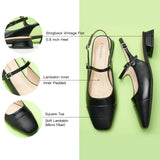 Square-Toe Slingback Flats (Felicia)