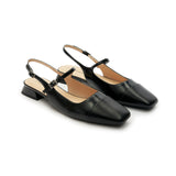 Square-Toe Slingback Flats (Felicia)