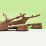 Square-Toe Slingback Flats (Felicia)