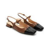 Square-Toe Slingback Flats (Felicia)