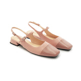 Square-Toe Slingback Flats (Felicia)