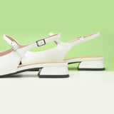 Square-Toe Slingback Flats (Felicia)