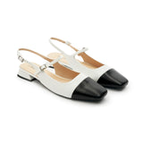 Square-Toe Slingback Flats (Felicia)