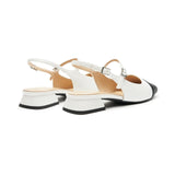 Square-Toe Slingback Flats (Felicia)