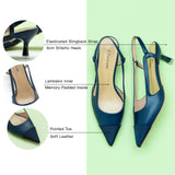 Pointed Toe Slingback Pumps (Helen)