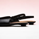  Black Slingback Flats, featuring a stylish Side Bowknot, a versatile and chic addition to elevate your footwear collection