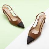Pointed Toe Slingback Pumps (Helen)