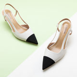 Pointed Toe Slingback Pumps (Helen)