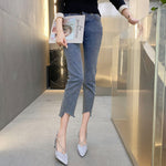 Grey Crystal Straps Satin Slingback Pumps, adding a touch of glamour to your urban style