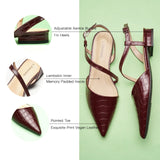 Strap-Around Slingback Flats (Freya) (SALE)
