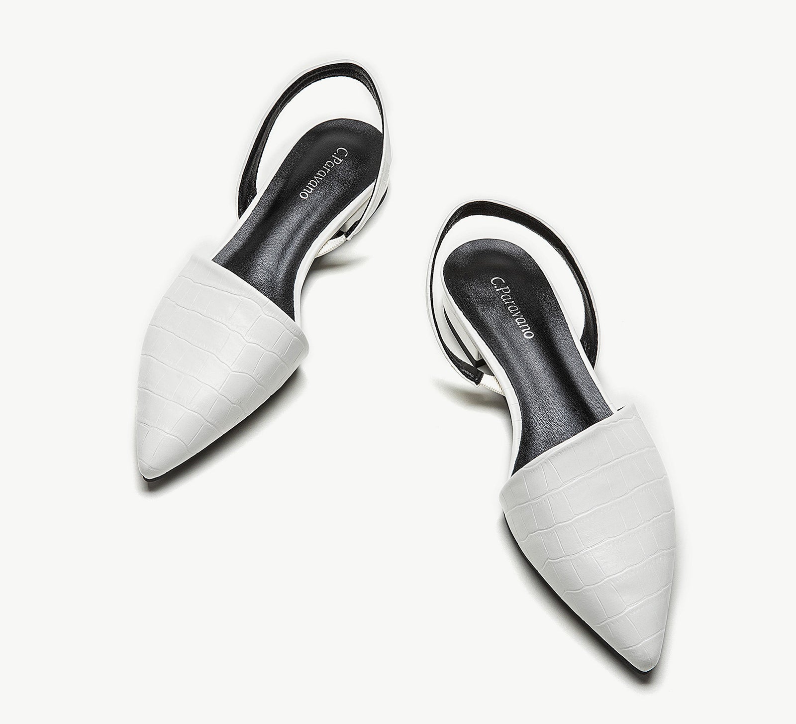 Croc Print Slingback Flats