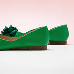 Botanical Beauty: Dark Green-themed Flower Decor Ballerina, a refreshing addition to your decor.