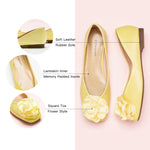 Whimsical Charm: Light Yellow-themed Flower Decor Ballerina, adding a playful touch to your space.