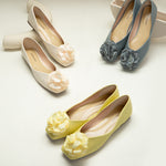 Airy and Bright: Flower Decor Ballerina in a lovely Light Yellow shade, bringing a breath of fresh air.