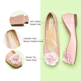Soft and Elegant: Flower Decor Ballerina in a delicate Pink hue, perfect for a charming ambiance