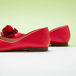 Dramatic Red Elegance: Flower Decor Ballerina in a rich red hue, adding intensity to your space.