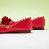 Dramatic Red Elegance: Flower Decor Ballerina in a rich red hue, adding intensity to your space.