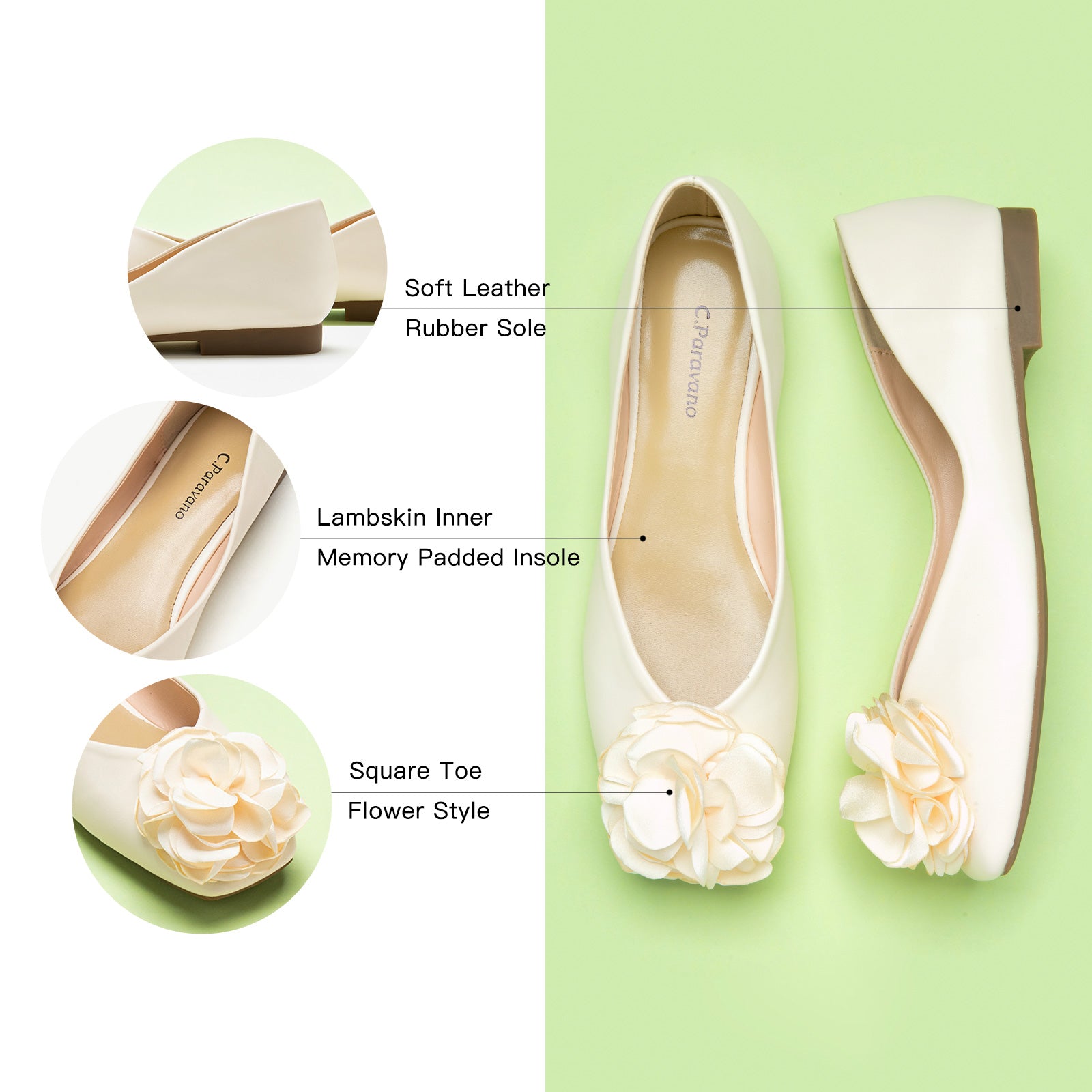 Pure and Serene: Flower Decor Ballerina in a calming White shade, creating a tranquil atmosphere.