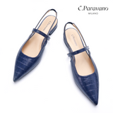 Pointed Toe Slingback Flats (Freya)（SALE）