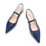 Pointed Toe Slingback Flats (Freya)（SALE）