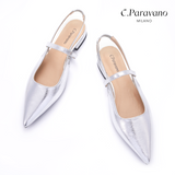 Pointed Toe Slingback Flats (Freya)（SALE）