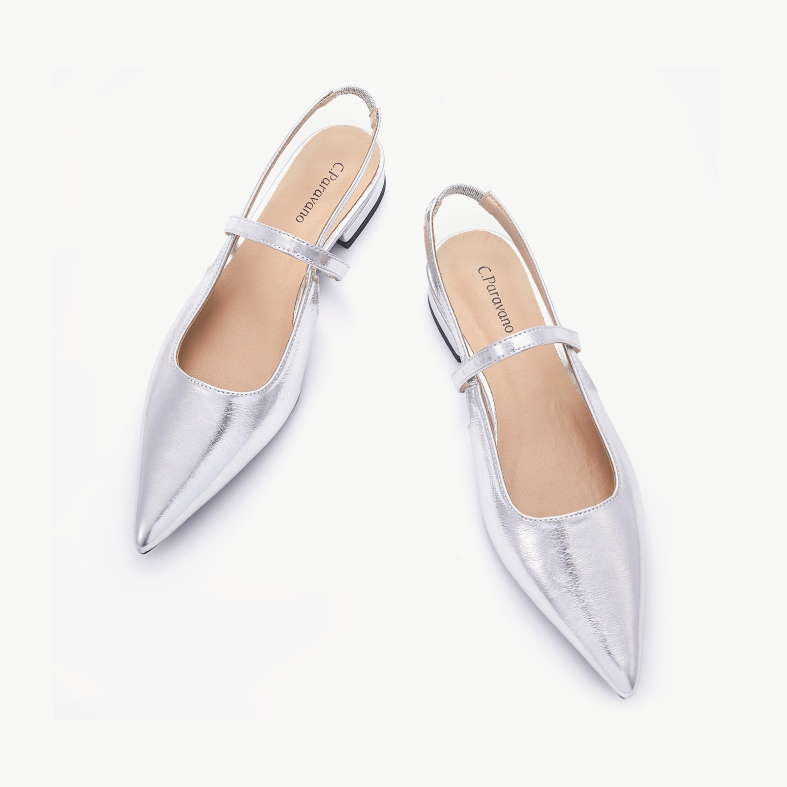 Pointed Toe Slingback Flats (Freya)（SALE）