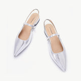 Pointed Toe Slingback Flats (Freya)