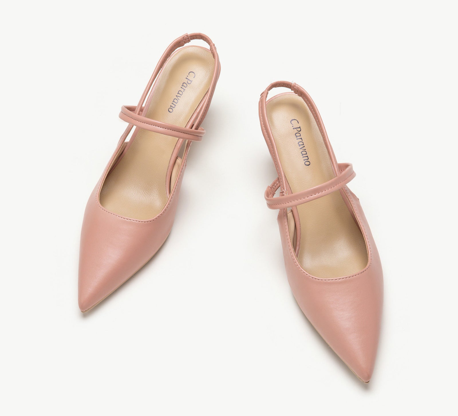 Sleek Pointed Toe Straps Slingback Pumps