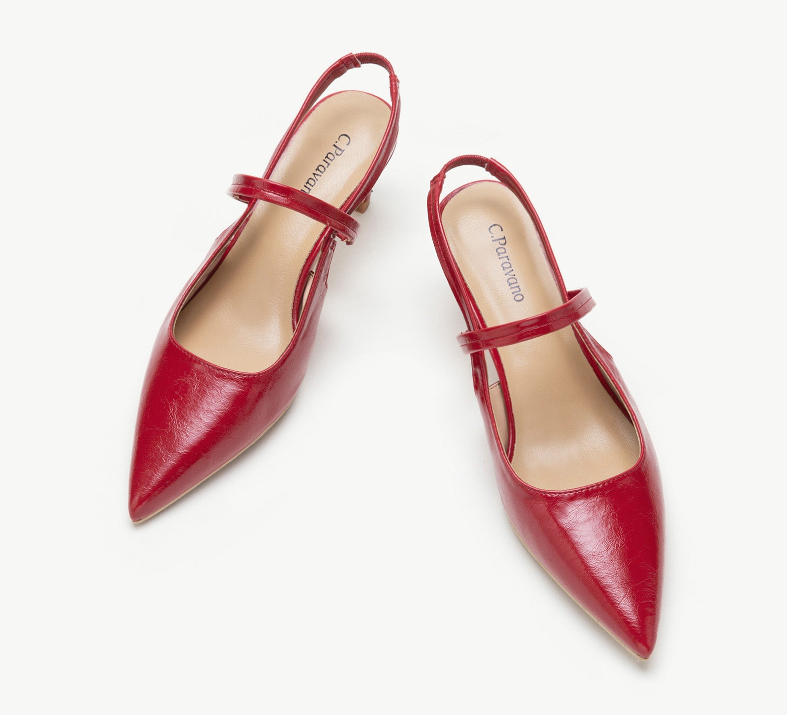 Sleek Pointed Toe Straps Slingback Pumps