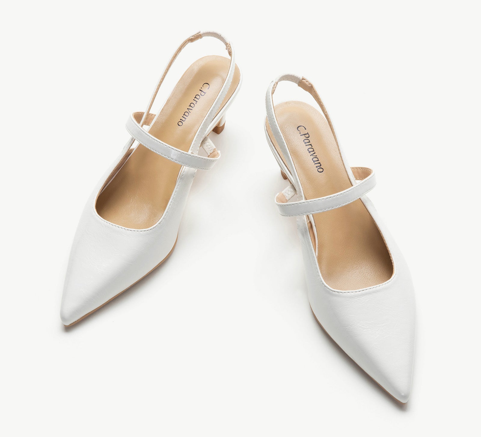 Sleek Pointed Toe Straps Slingback Pumps