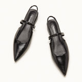 Crozzling-Slingback-Flats mit spitzer Zehenpartie (Freya)