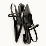 Crozzling-Slingback-Flats mit spitzer Zehenpartie (Freya)