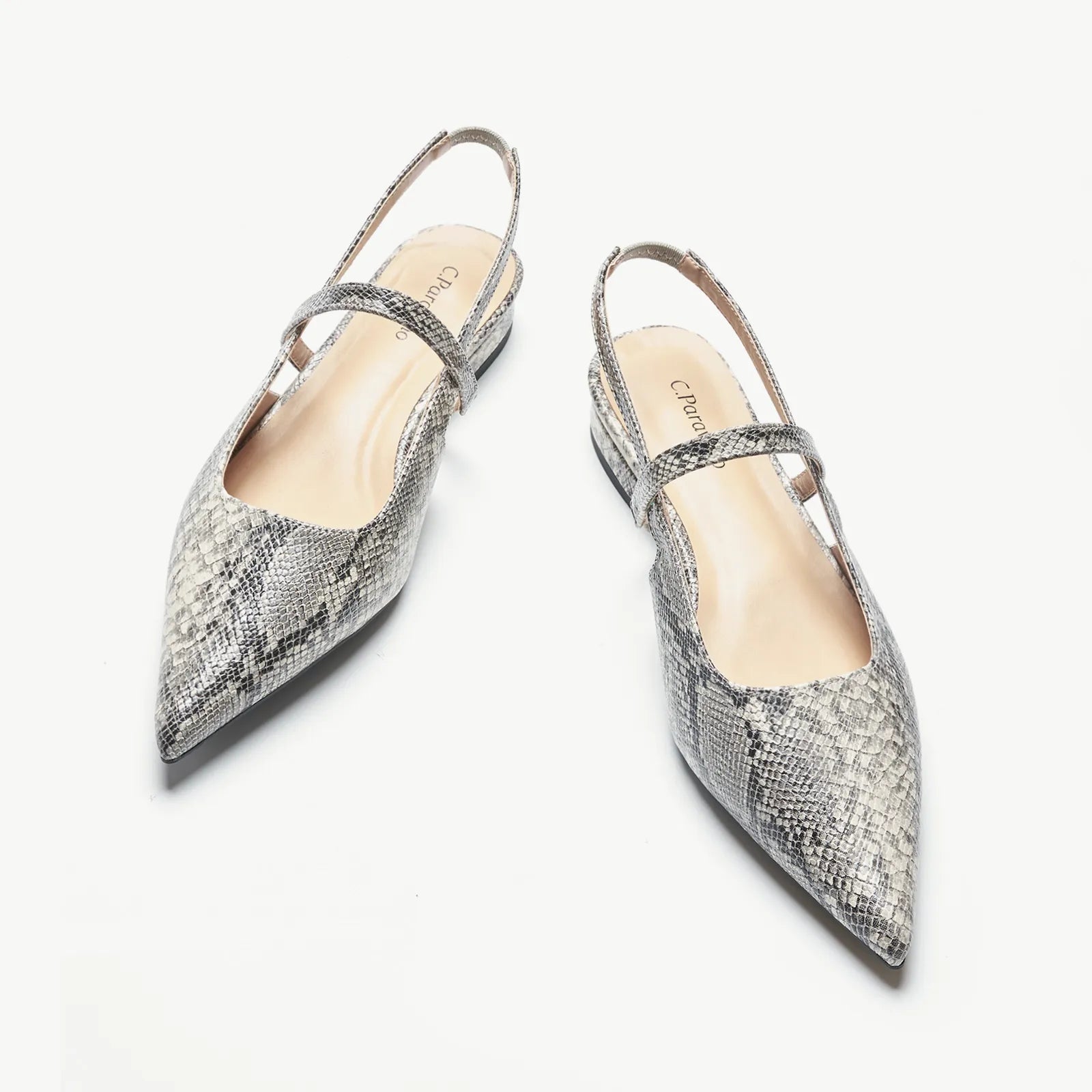 Pointed Toe Slingback Flats (Freya)（SALE）
