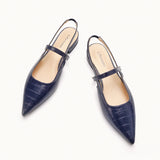Crozzling-Slingback-Flats mit spitzer Zehenpartie (Freya)