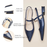 Pointed Toe Slingback Flats (Freya)（SALE）