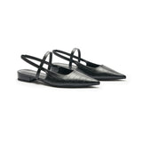 Pointed Toe Slingback Flats (Freya)（SALE）
