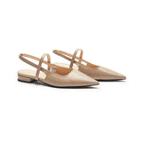 Pointed Toe Slingback Flats (Freya)（SALE）