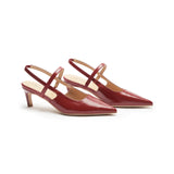 Pointed Toe Kitten heel Slingbacks (Helen)
