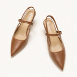 Pointed Toe Kitten heel Slingbacks (Helen)