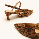 Pointed Toe Kitten heel Slingbacks (Helen)