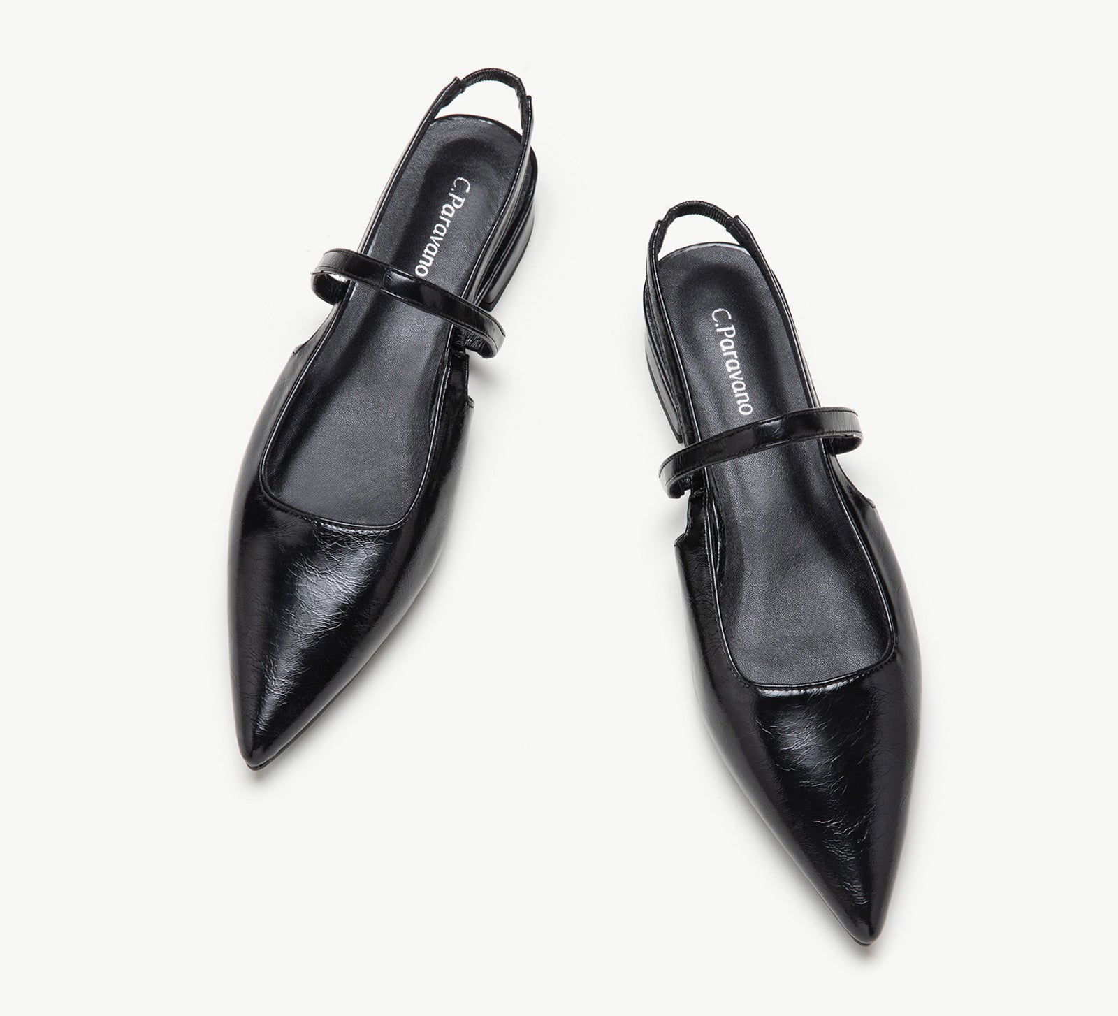 Sleek Pointed Toe Slingback Flats