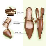 Pointed Toe Slingback Flats (Freya)