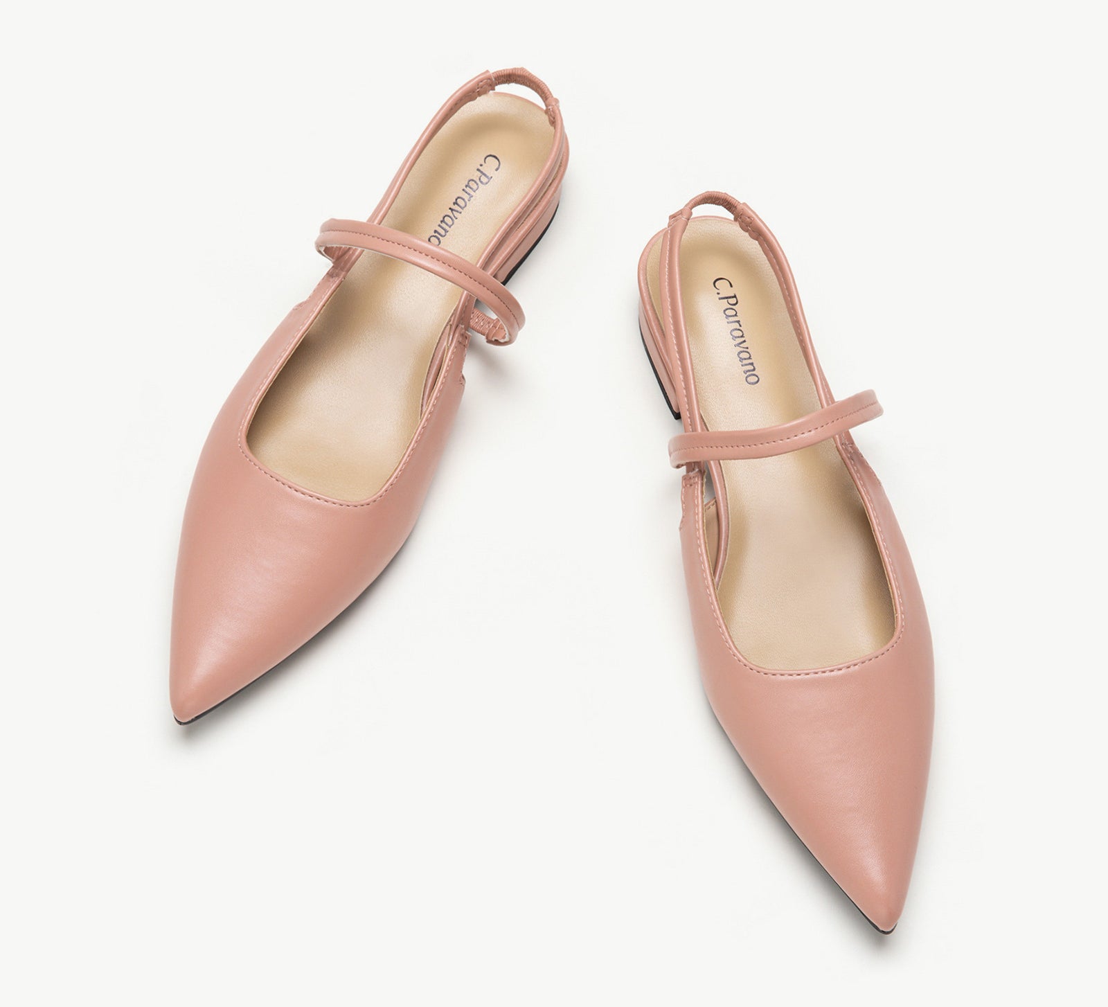 Sleek Pointed Toe Slingback Flats