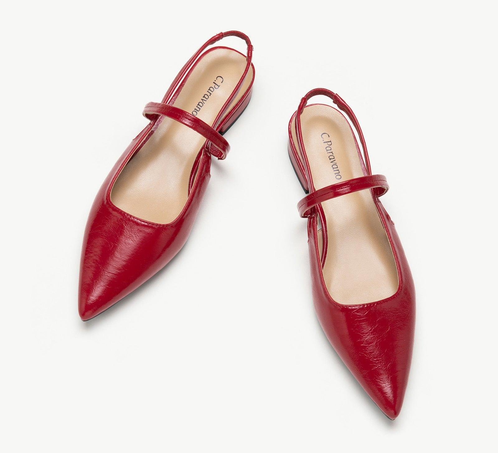 Sleek Pointed Toe Slingback Flats